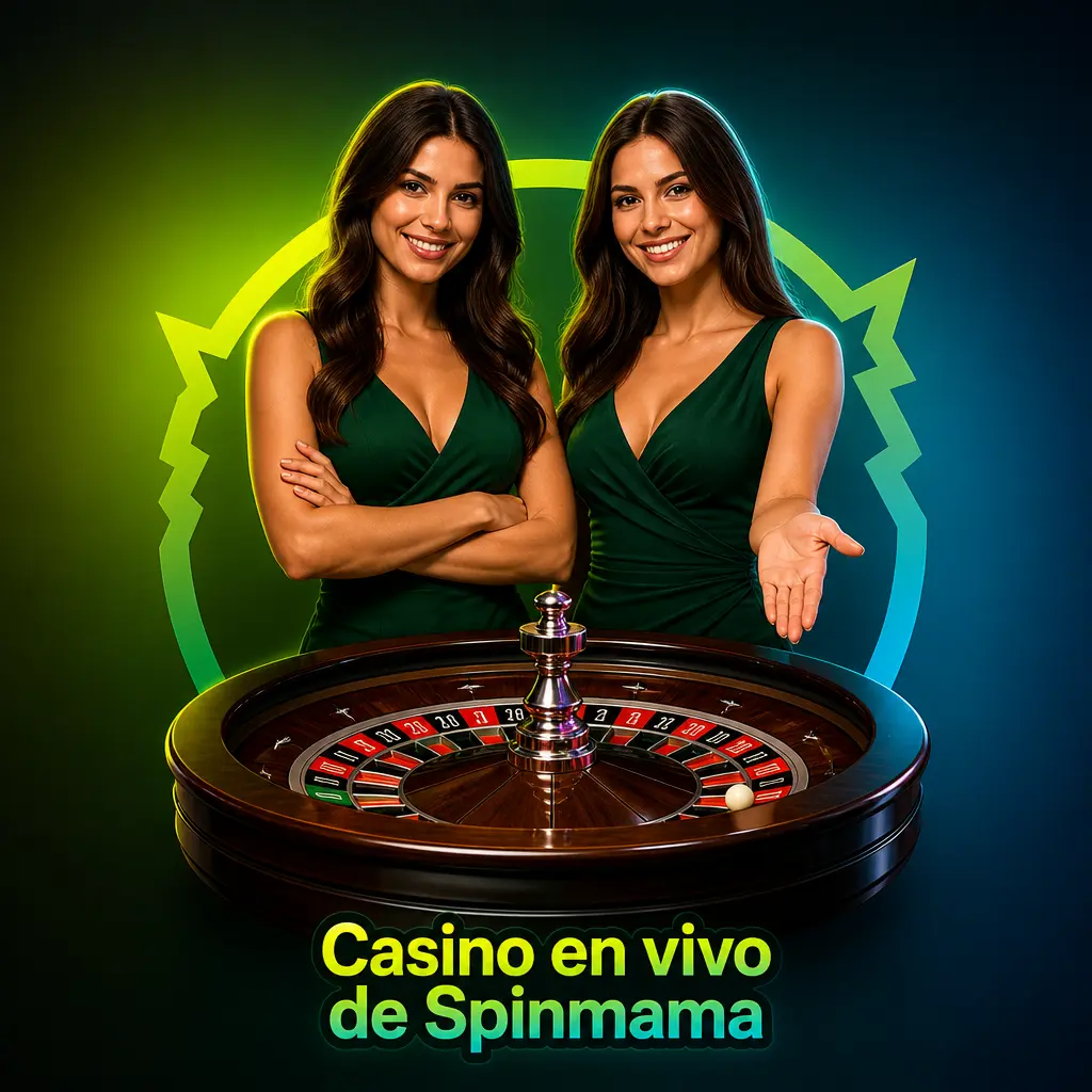 Mesa de casino en vivo de Spinmama con crupier