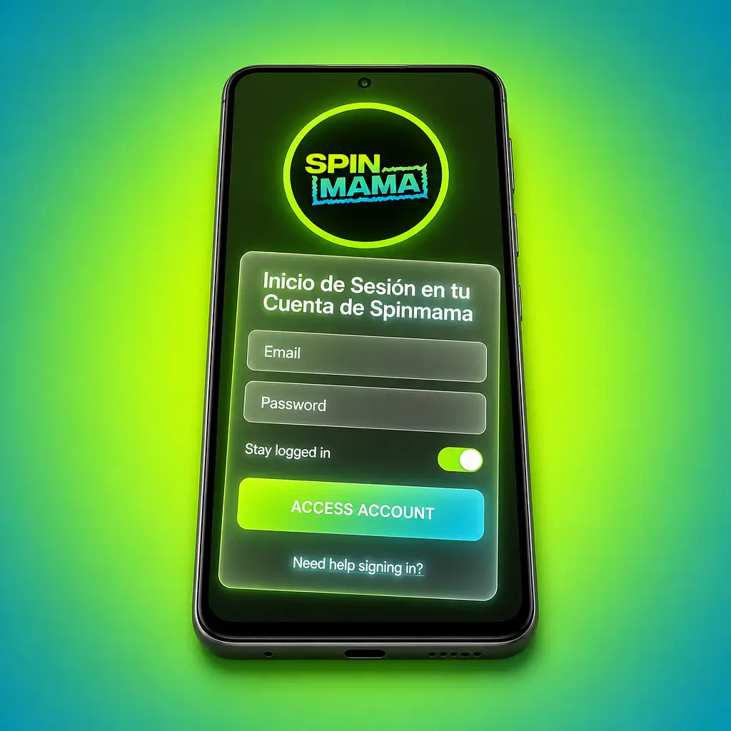 Pantalla de inicio de sesión en Spinmama