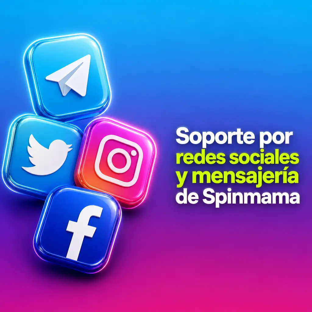 Iconos de WhatsApp, Telegram y redes sociales de Spinmama