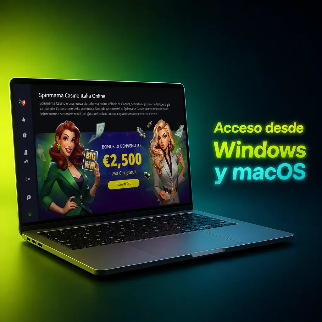 Acceso a Spinmama desde navegador en Windows y macOS